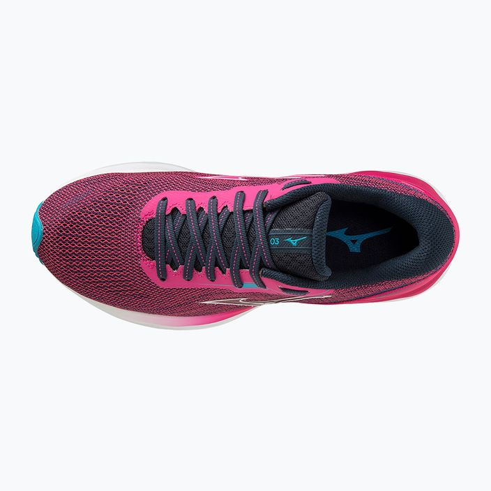 Жіночі бігові кросівки Mizuno Skyrise 3 рожевий павич/білий/алжирський синій 12