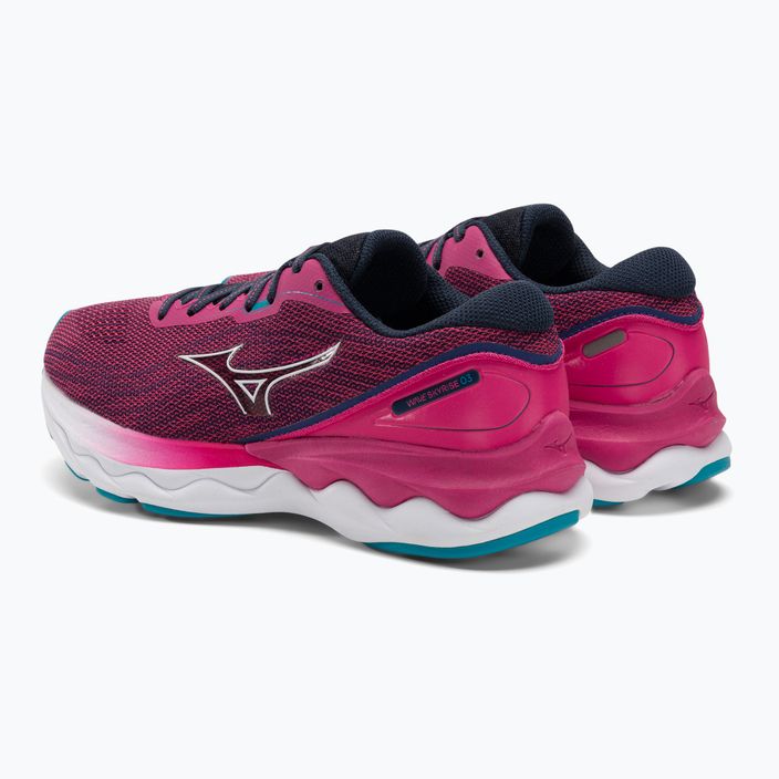 Жіночі бігові кросівки Mizuno Skyrise 3 рожевий павич/білий/алжирський синій 3