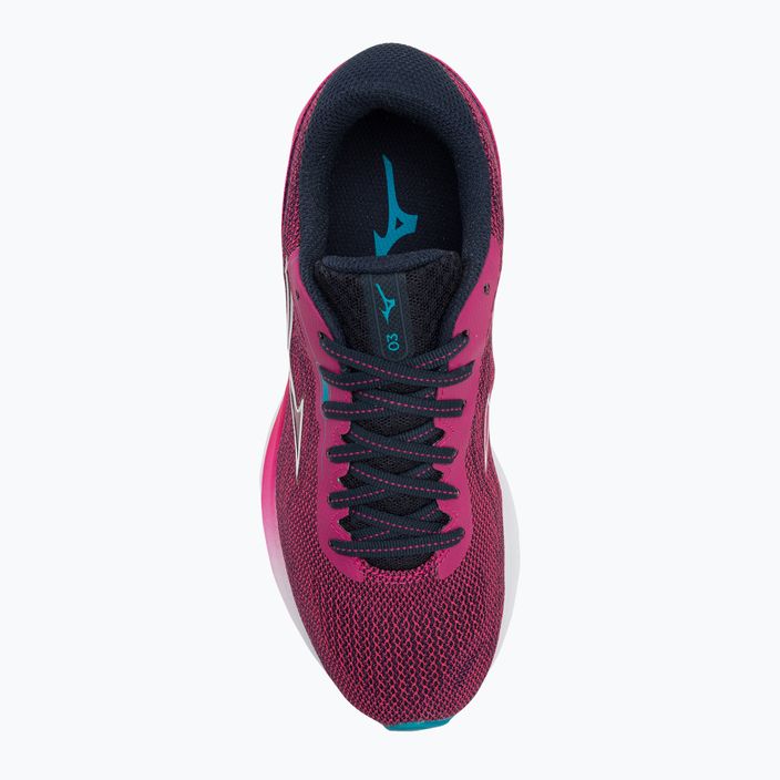 Жіночі бігові кросівки Mizuno Skyrise 3 рожевий павич/білий/алжирський синій 6