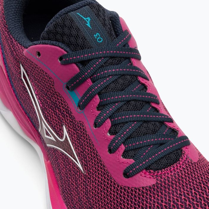 Жіночі бігові кросівки Mizuno Skyrise 3 рожевий павич/білий/алжирський синій 8