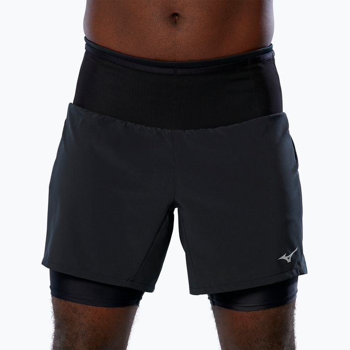 Чоловічі бігові шорти Mizuno Multi Pocket 7.5 чорні 3
