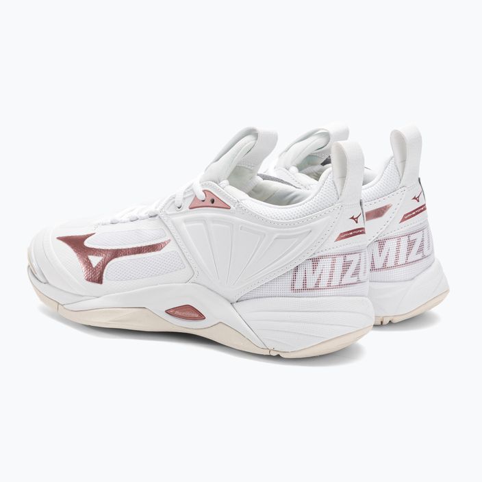 Чоловічі волейбольні кросівки Mizuno Wave Momentum 2 білі/рожеві/білосніжні 3