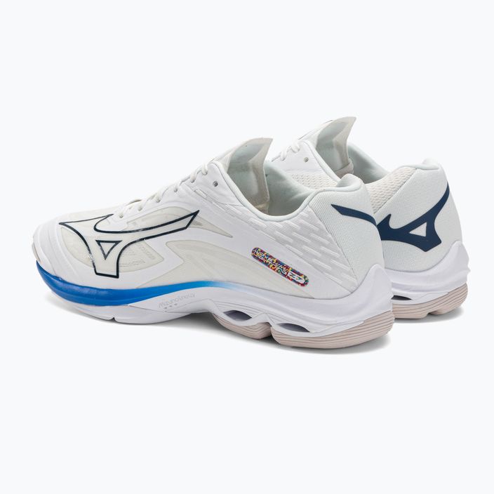 Чоловічі волейбольні кросівки Mizuno Wave Lightning Z7 нефарбовані білий/місячний океан/мирний блакитний 4