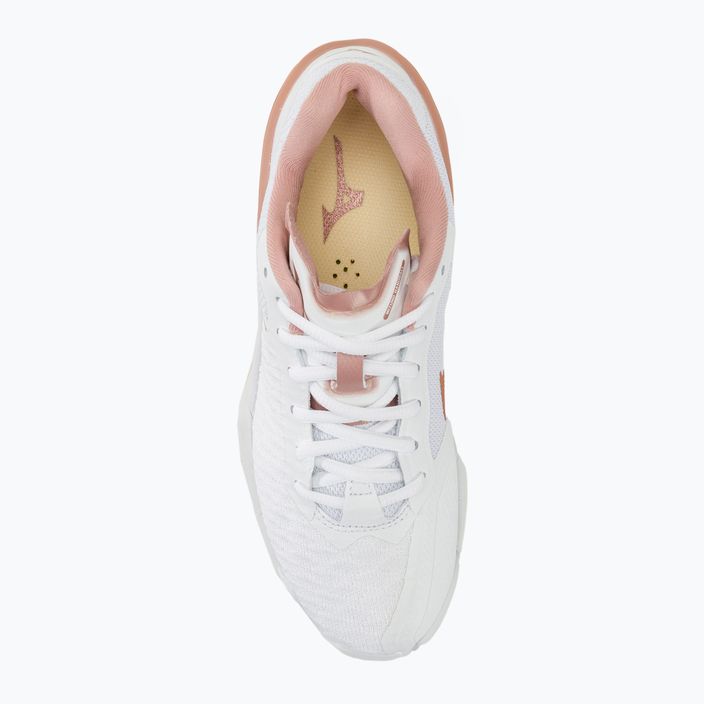 Жіночі гандбольні кросівки Mizuno Wave Stealth Neo білі/рожеві/білосніжні 5