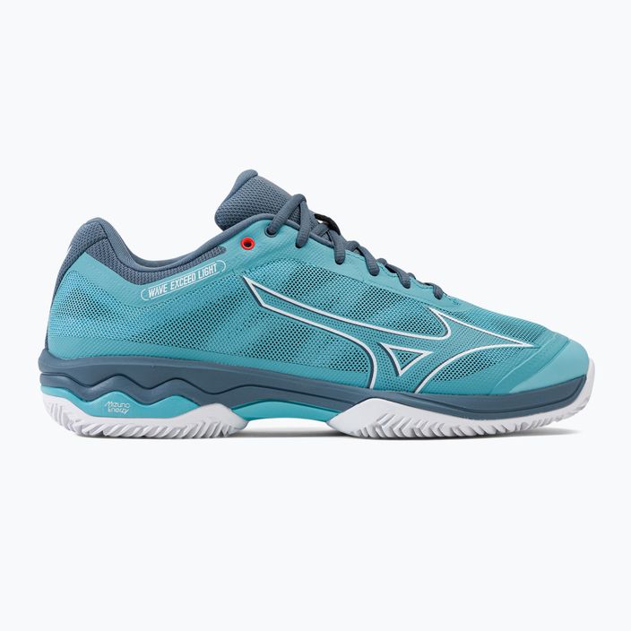 Кросівки для тенісу чоловічі Mizuno Wave Exceed Light CC блакитні 61GC222032 2