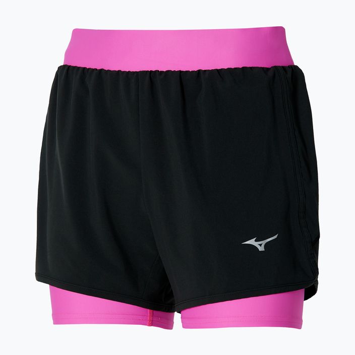 Жіночі бігові шорти Mizuno ER 4.5 2в1 чорний/рожевий