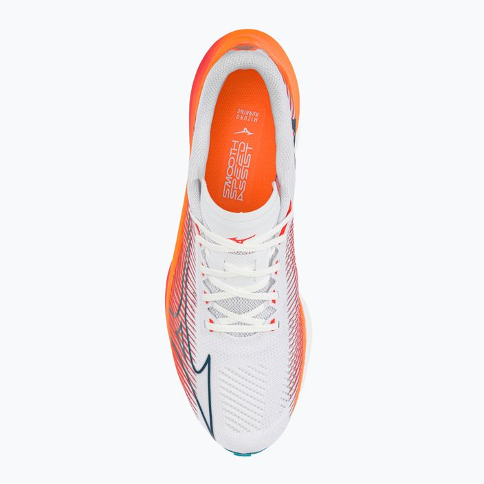 Кросівки для бігу  Mizuno Wave Rebellion Pro біло-помаранчеві J1GC231701 6