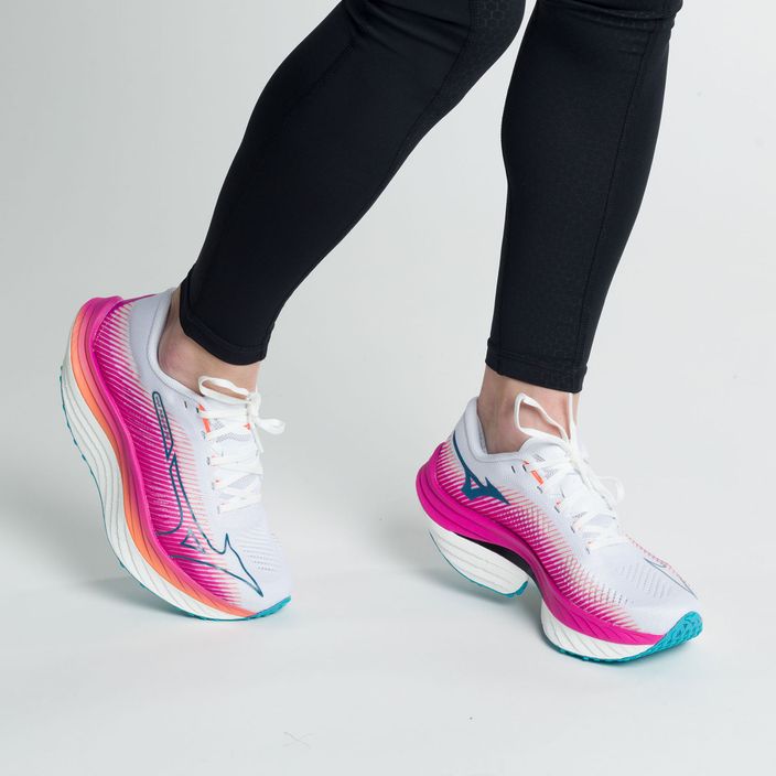 Кросівки для бігу  Mizuno Wave Rebellion Pro біло-рожеві J1GD231721 4