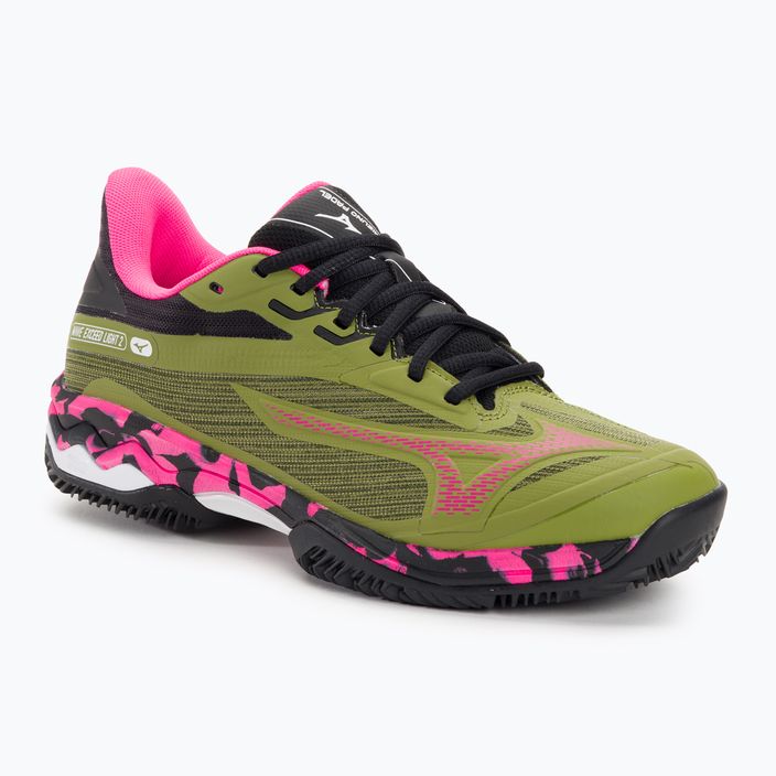 Жіночі кросівки на паделях Mizuno Wave Exceed Light 2 Padel calliste зелений/рожевий гло/чорний