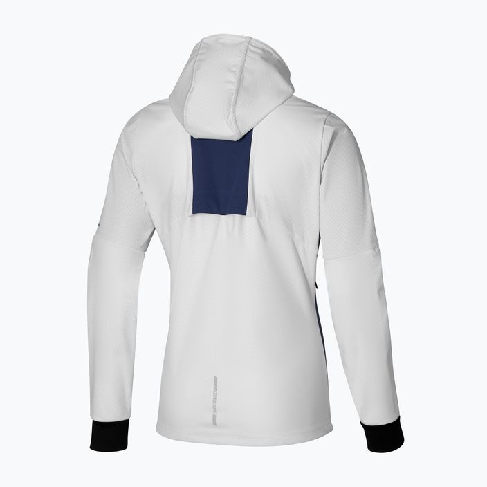 Жіноча бігова куртка Mizuno Thermal Charge BT сніжно-білий / темно-синій 2