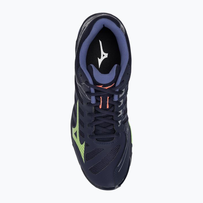 Чоловічі волейбольні туфлі Mizuno Wave Voltage вечірні сині/технологічний зелений/лоліт 7