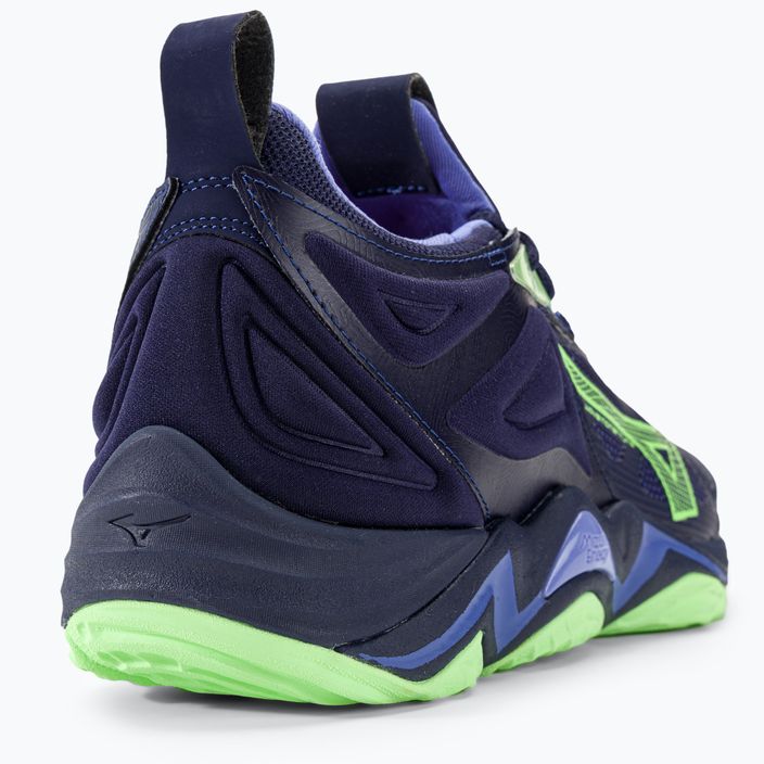 Чоловічі волейбольні туфлі Mizuno Wave Momentum 3 вечірні сині/технологічний зелений/лоліт 11