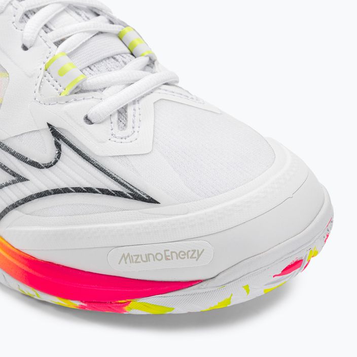 Чоловічі кросівки для бадмінтону Mizuno Wave Claw Neo 2 білі/місячний камінь/рожевий 8