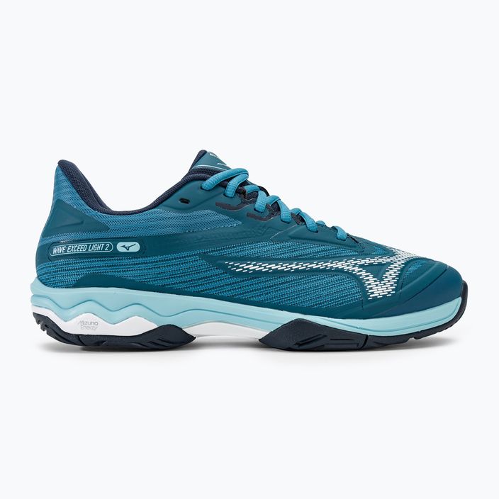 Чоловічі тенісні туфлі Mizuno Wave Exceed Light 2 AC марокканський синій / білий / блакитна сойка 2