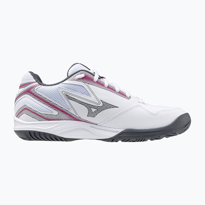 Жіночі тенісні туфлі Mizuno Break Shot 4 AC білі / рожеві тетра / турбулентність 9