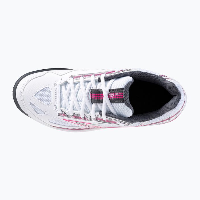 Жіночі тенісні туфлі Mizuno Break Shot 4 AC білі / рожеві тетра / турбулентність 11