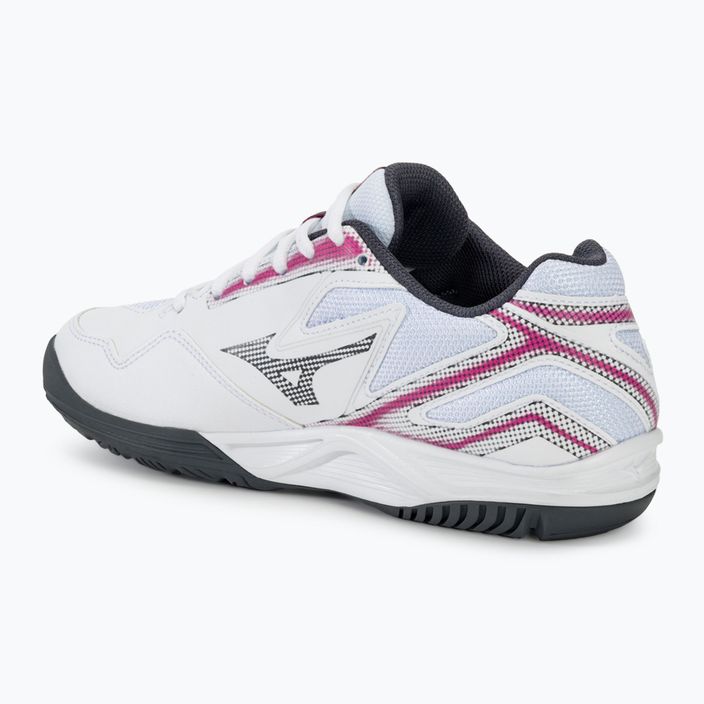 Жіночі тенісні туфлі Mizuno Break Shot 4 AC білі / рожеві тетра / турбулентність 3