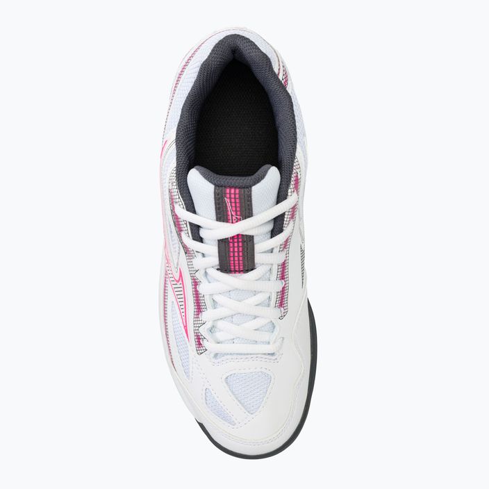 Жіночі тенісні туфлі Mizuno Break Shot 4 AC білі / рожеві тетра / турбулентність 5