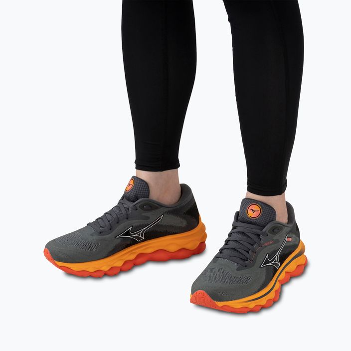 Жіночі бігові кросівки Mizuno Wave Sky 7 турбулентність/білий/морквяний завиток 3