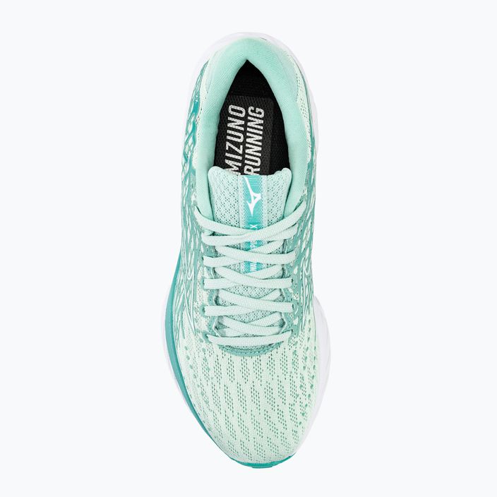 Жіночі бігові кросівки Mizuno Wave Inspire 20 яєчна шкаралупа синій/білий/синьо-бірюзовий 7