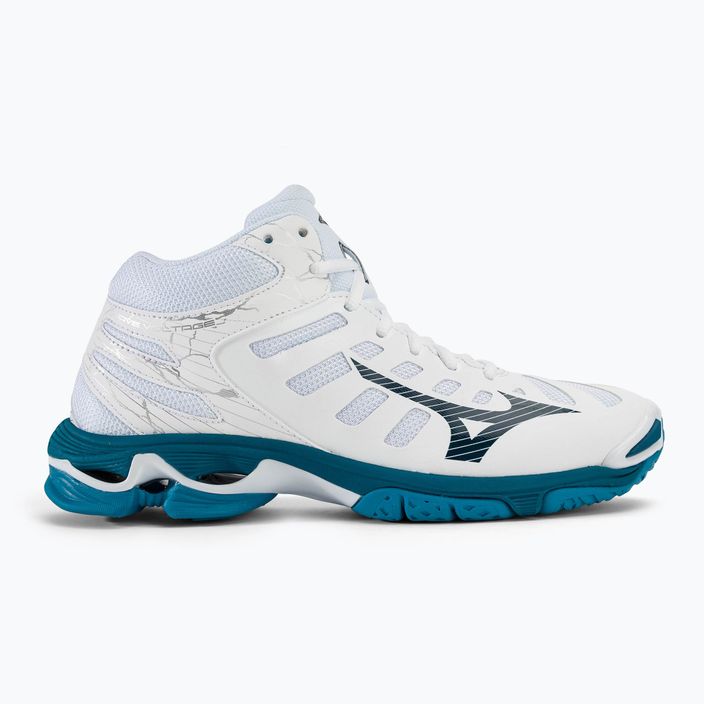 Кросівки для волейболу чоловічі Mizuno Wave Mid Voltage white/sailor blue/silver 2