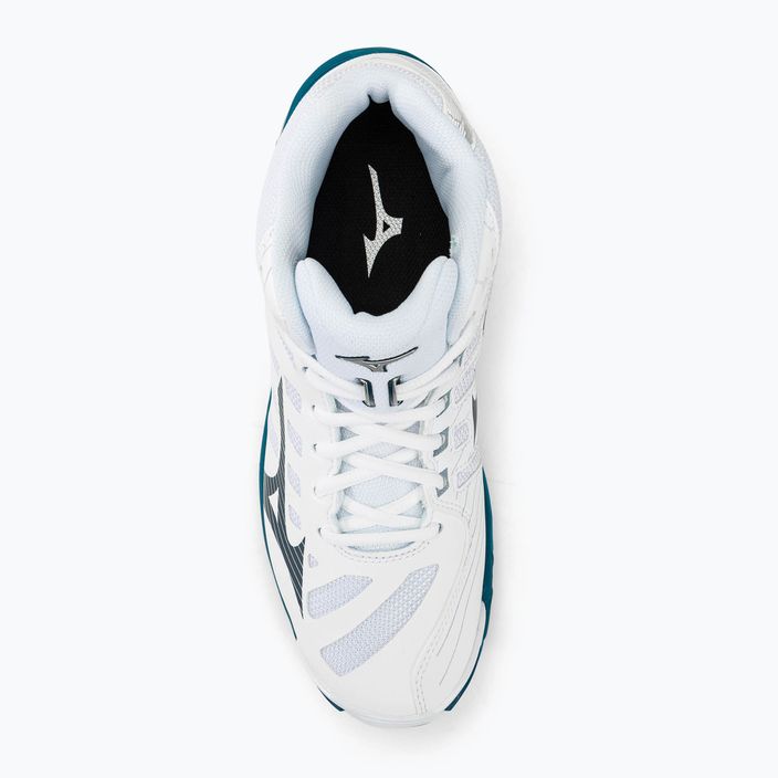 Кросівки для волейболу чоловічі Mizuno Wave Mid Voltage white/sailor blue/silver 5