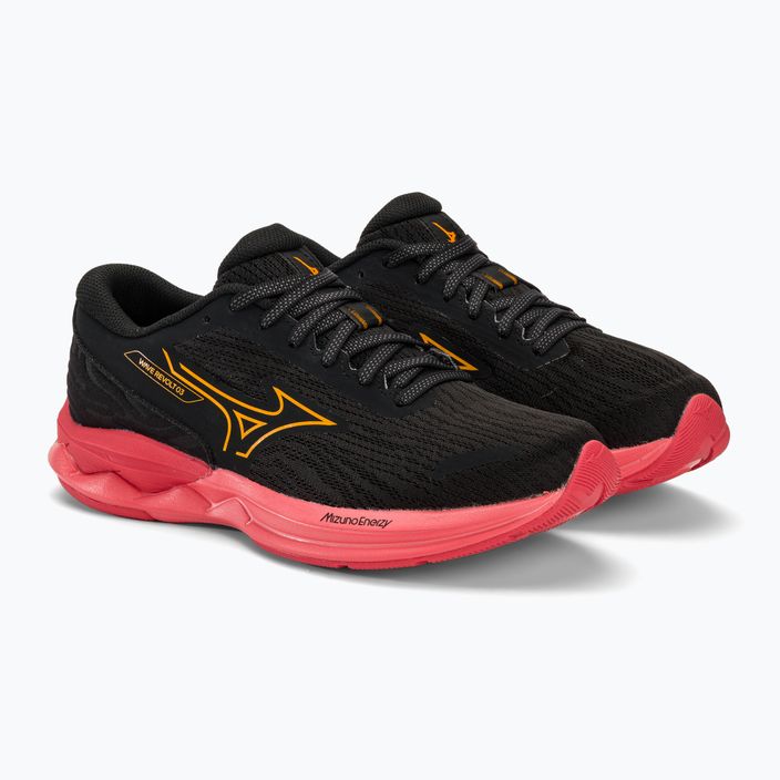 Жіночі бігові кросівки Mizuno Wave Revolt 3 чорні/морквяний завиток/дубаррі 4