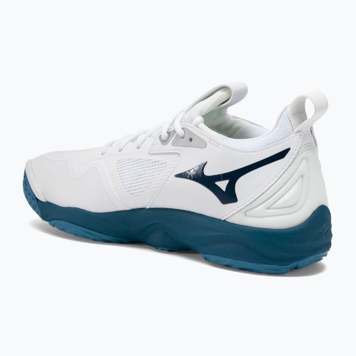 Кросівки для волейболу чоловічі Mizuno Wave Momentum 3 white/sailor blue/silver 3