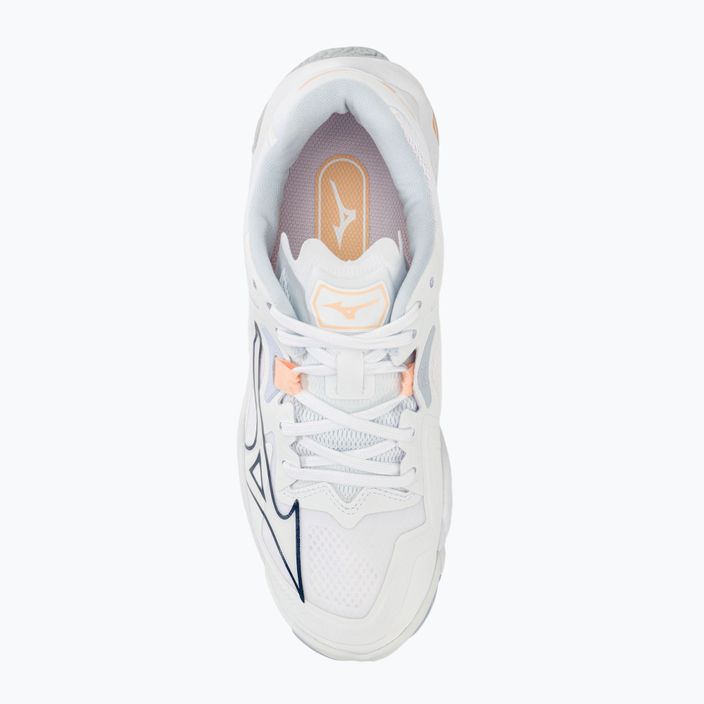 Кросівки для волейболу жіночі Mizuno Wave Lightning Z8 white/navy peony/peach parfait 5