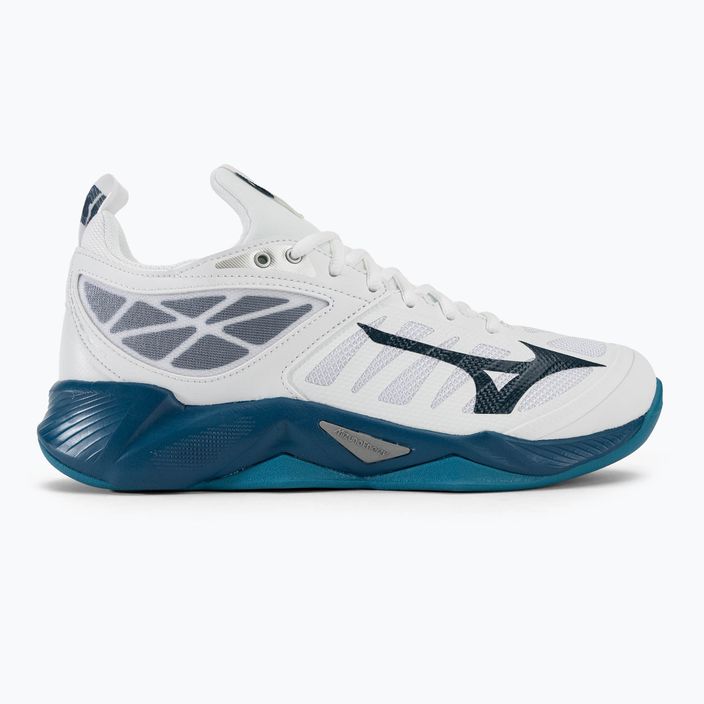 Кросівки для волейболу чоловічі Mizuno Wave Dimension white/sailor blue/silver 2
