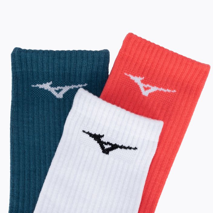 Шкарпетки для тенісу Mizuno Training 3 пари білі/променисто-червоні/марокканські сині 6
