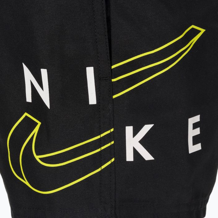 Шорти для плавання дитячі Nike Split Logo 4" Volley чорні NESSC786-001 3