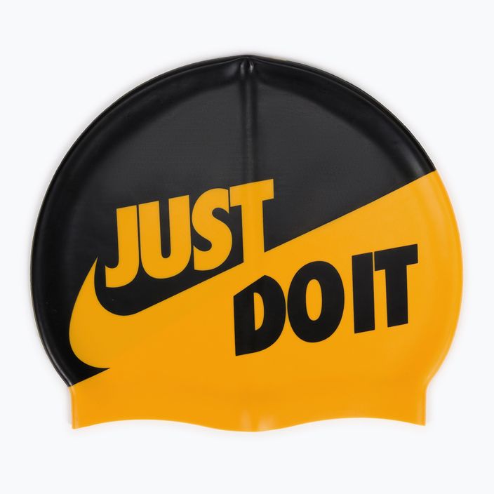 Шапочка для плавання Nike JDI Slogan чорно-жовта NESS9164-704