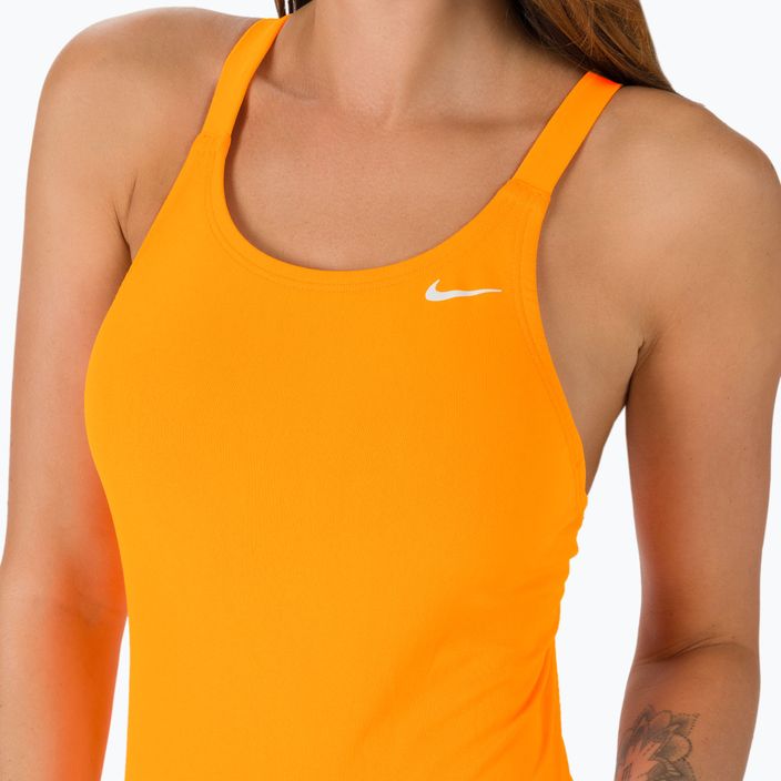 Купальник суцільний жіночий Nike Hydrastrong Solid Fastback помаранчевий NESSA001-825 4