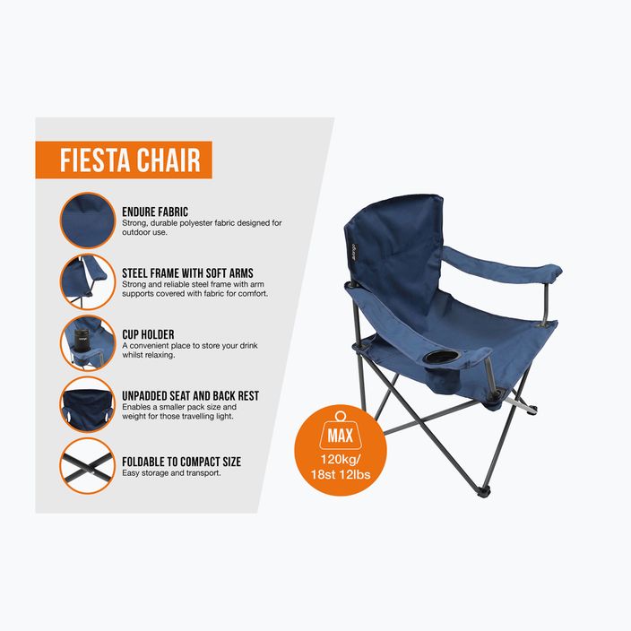 Крісло туристичне Vango Fiesta Chair denim dark 5
