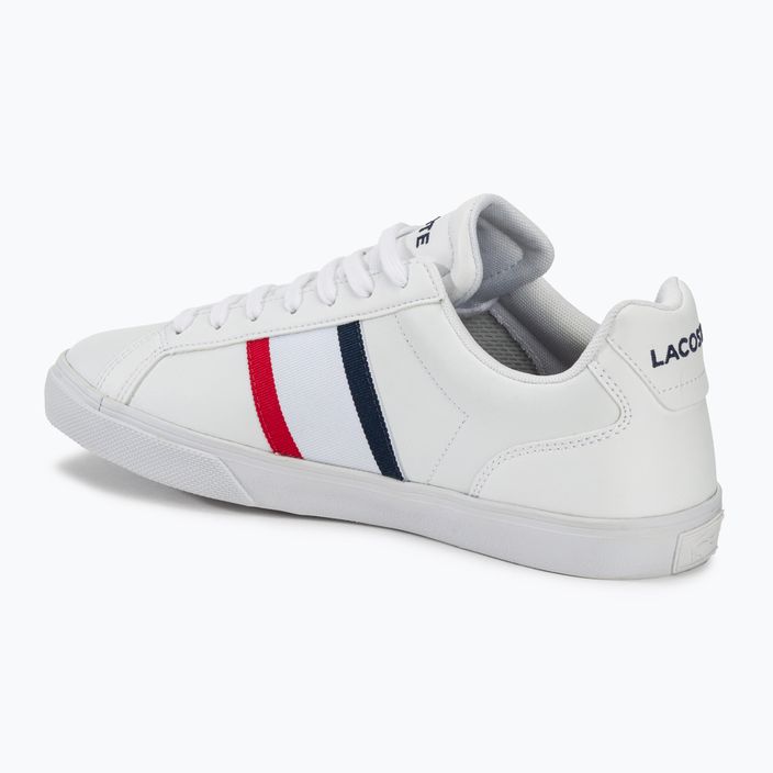 Чоловічі туфлі Lacoste 45CMA0055 білий / темно-синій / червоний 3