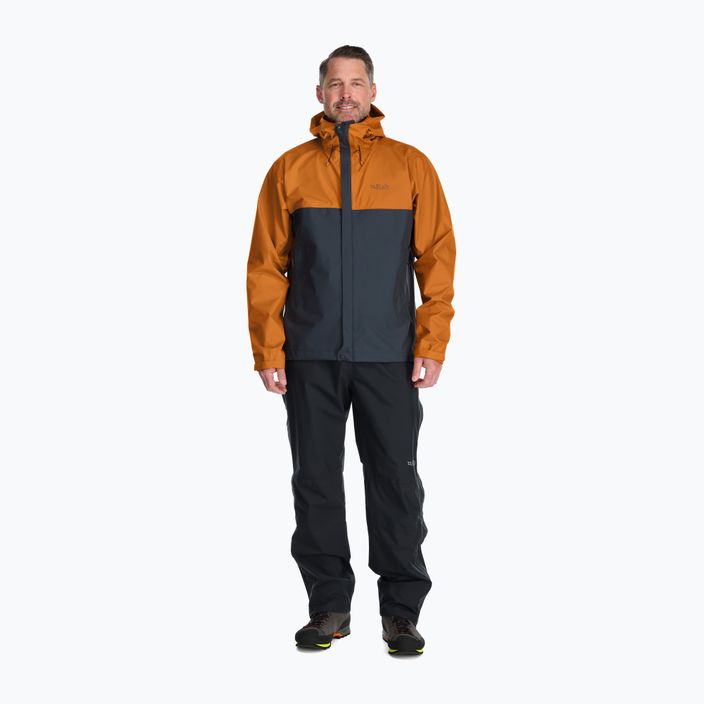Куртка дощовик чоловіча Rab Downpour Eco помаранчева QWG-82-MAB 3