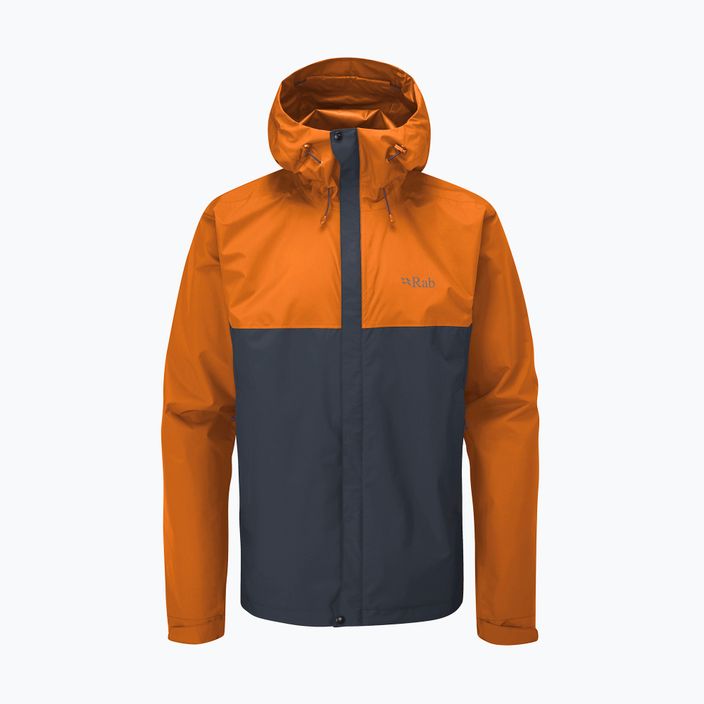 Куртка дощовик чоловіча Rab Downpour Eco помаранчева QWG-82-MAB 8