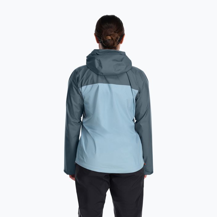 Куртка дощовик жіноча Rab Downpour Eco блакитна QWG-83-OBC-08 2