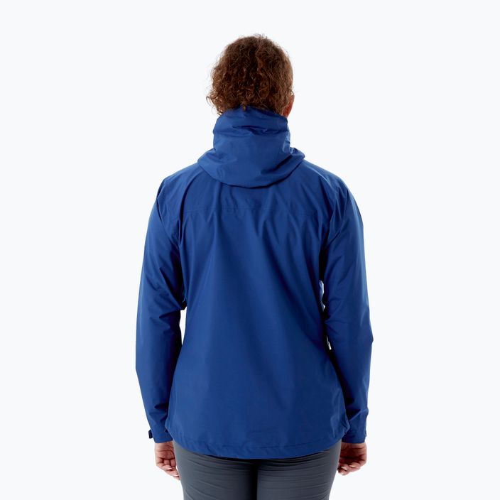 Куртка дощовик жіноча Rab Downpour Eco синя QWG-83 2