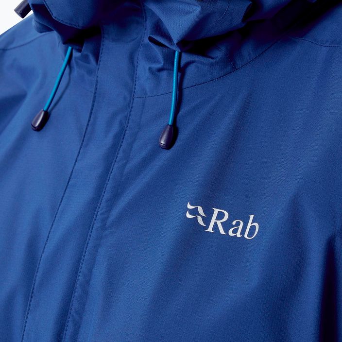 Куртка дощовик жіноча Rab Downpour Eco синя QWG-83 7