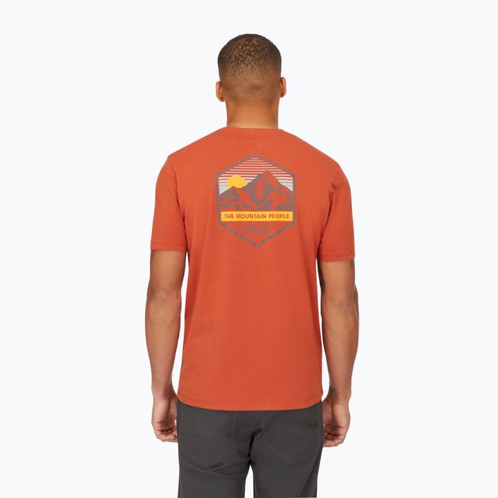 Чоловіча футболка Rab Stance Mountain Peak з червоної глини 4