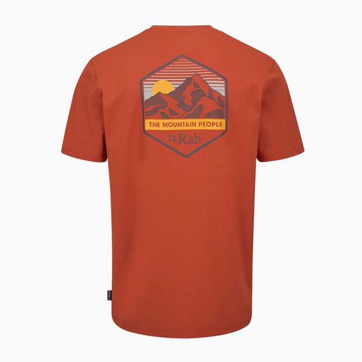 Чоловіча футболка Rab Stance Mountain Peak з червоної глини 7