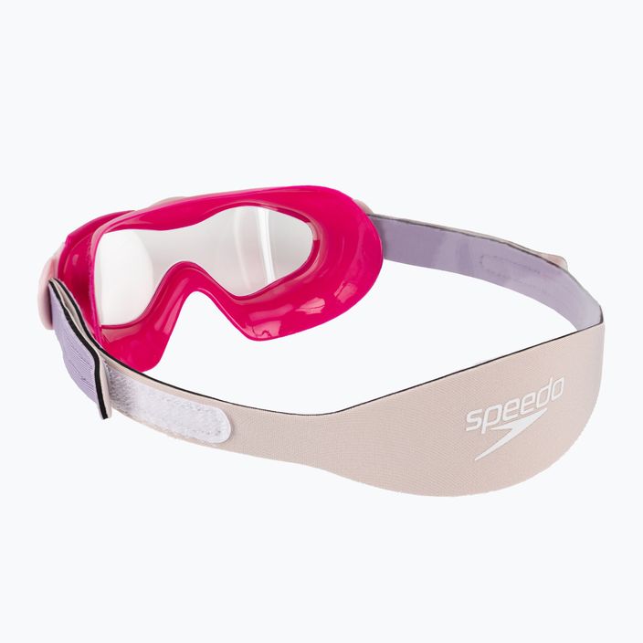 Дитяча маска для плавання Speedo Sea Squad Jr електрична рожева/бузкова/квіткова/прозора 4