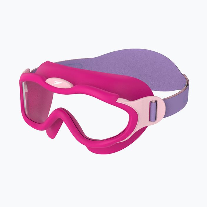 Дитяча маска для плавання Speedo Sea Squad Jr електрична рожева/бузкова/квіткова/прозора 6
