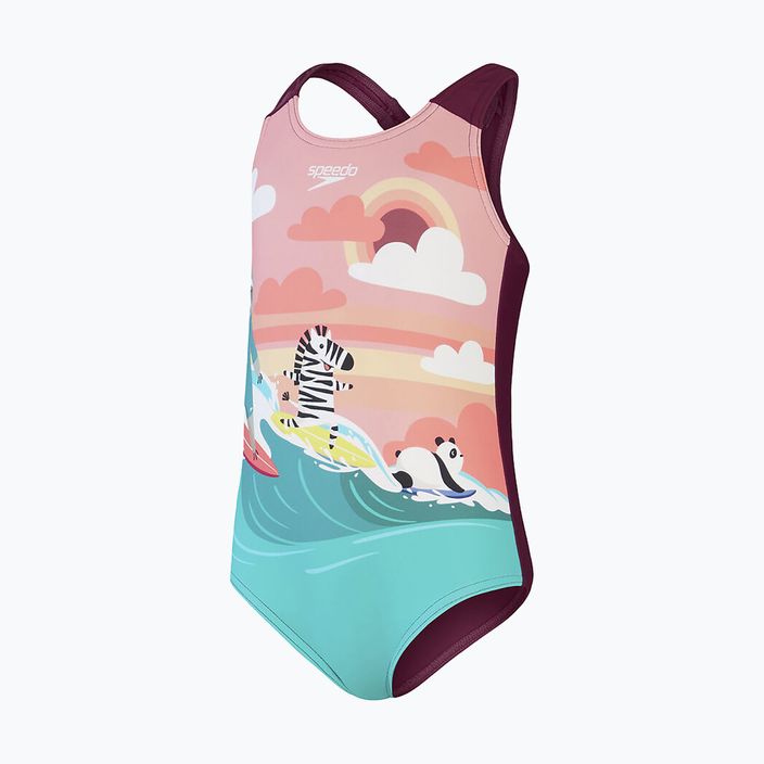 Купальник суцільний дитячий  Speedo Digital Printed Swimsuit блакитно-рожевий 8-0797015159 3