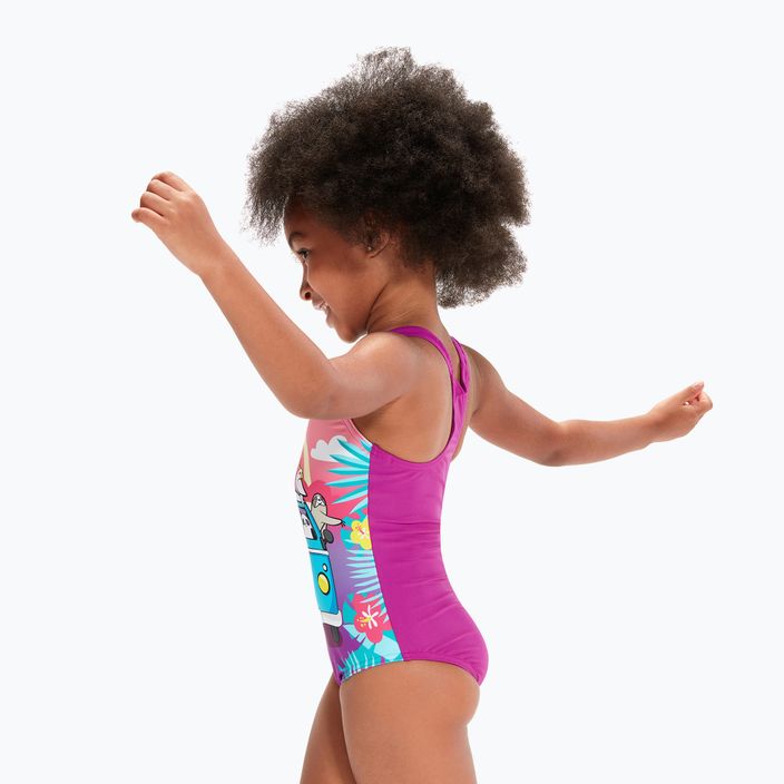 Купальник суцільний дитячий  Speedo Digital Printed Swimsuit рожево-фіолетовий 8-0797015162 3