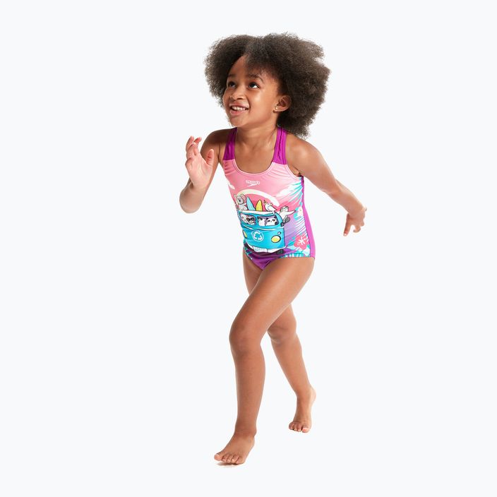 Купальник суцільний дитячий  Speedo Digital Printed Swimsuit рожево-фіолетовий 8-0797015162 4