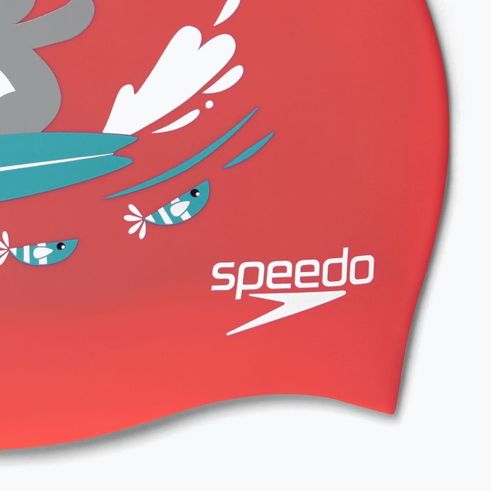 Шапочка для плавання дитяча Speedo Printed Silicone Junior червона 8-0838614635 4