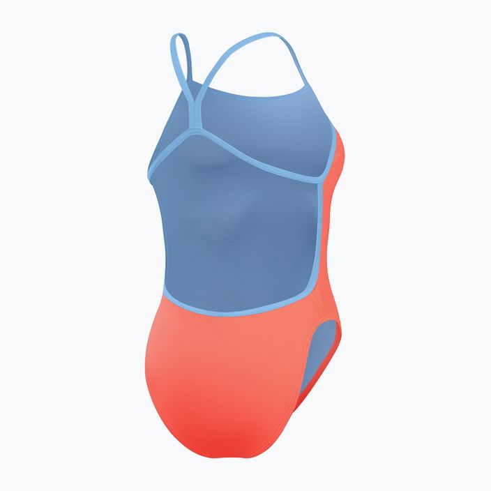 Купальник жіночий Speedo Solid Vback disco peach/curious blue 2